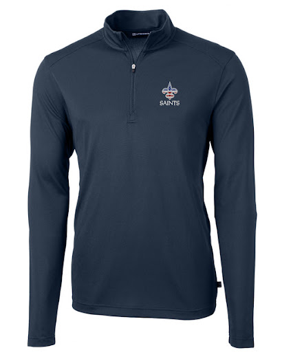 New Orleans Saints mens quarter zip pullover in navy