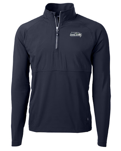 Seattle Seahawks mens quarter zip jacket in navy