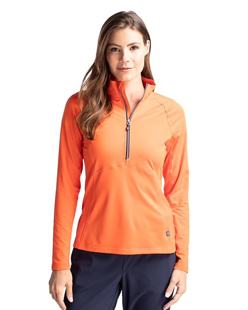 Cutter & Buck Adapt Eco Knit Stretch Recycled Womens Half Zip Pullover