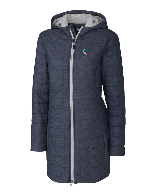 Seattle Mariners Cutter & Buck Rainier PrimaLoft® 91վs Eco Insulated Hooded Long Coat
