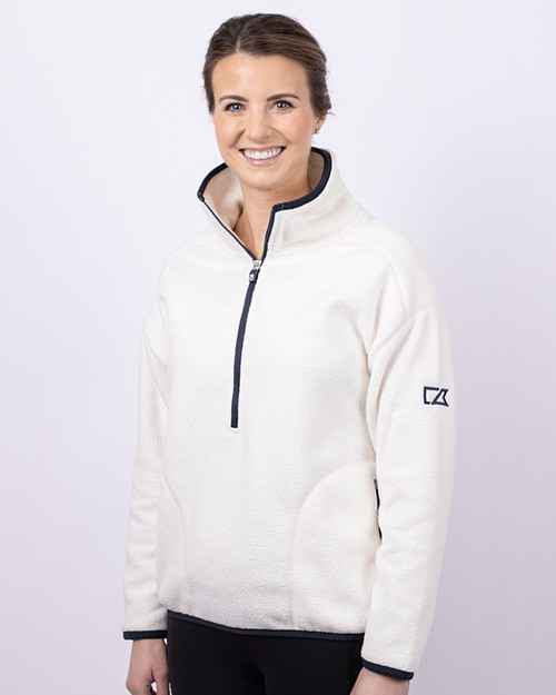 Cutter & Buck Cascade Eco Sherpa Womens Fleece Pullover Jacket