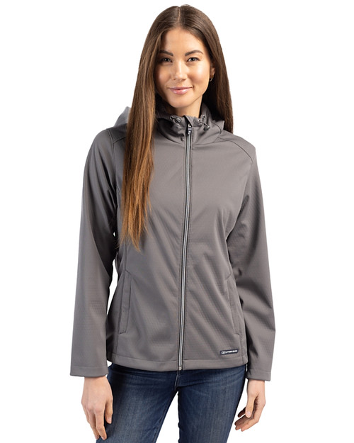 woman wearing waterproof jacket
