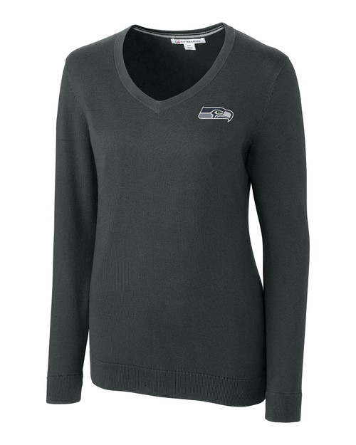 Seattle Seahawks Cutter & Buck Lakemont Tri-Blend 91վs V-Neck Pullover Sweater