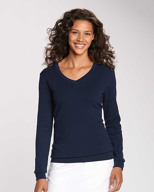 Cutter & Buck Lakemont Tri-Blend Womens V-Neck Pullover Sweater