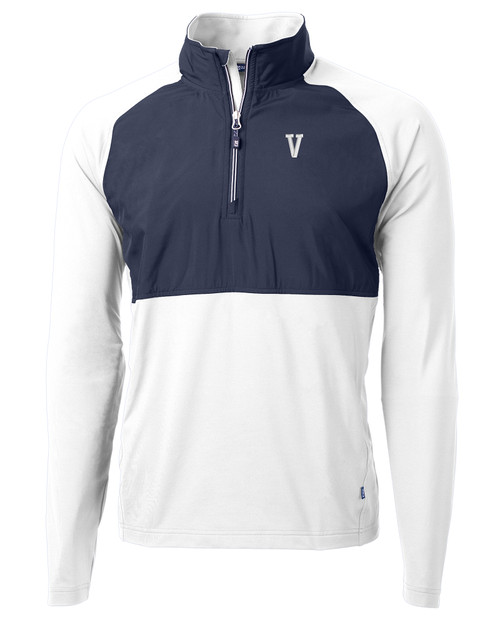 Villanova Wildcats College Vault Cutter & Buck Adapt Eco Knit Hybrid Recycled Mens Quarter Zip