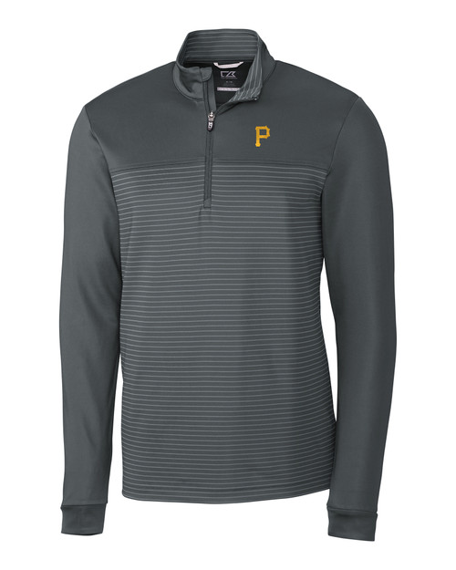 Pittsburgh Pirates Cutter & Buck Traverse Stripe Stretch Quarter Zip Men's Pullover