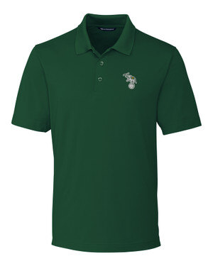 Green Oakland Athletics Cooperstown Cutter & Buck Forge Stretch Mens Big & Tall Polo