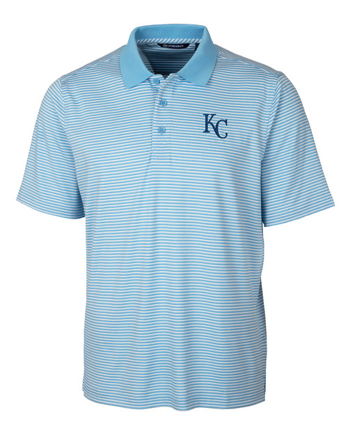Kansas City Royals Cutter & Buck Forge Tonal Stripe Stretch Mens Polo