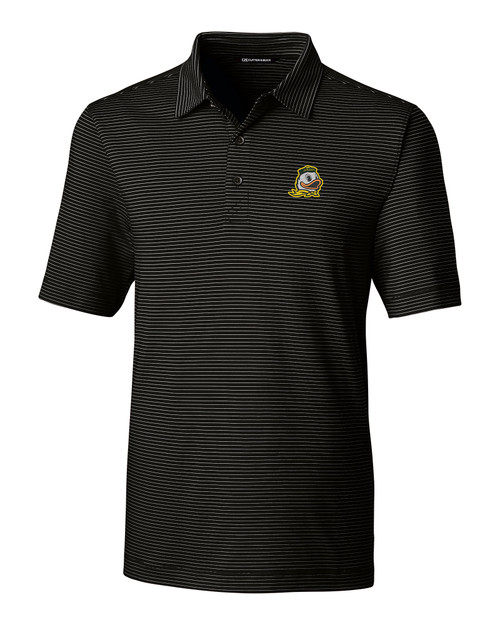 Oregon Ducks Cutter & Buck Forge Pencil Stripe Stretch Mens Big and Tall Polo