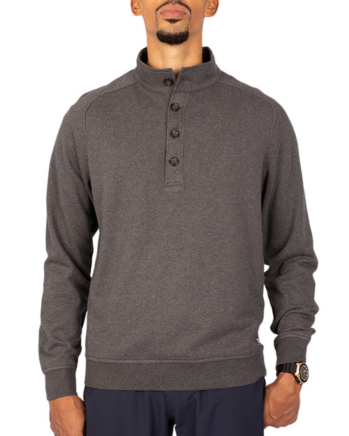 Cutter & Buck Saturday Cotton Blend Mens Mock Pullover Sweatshirt