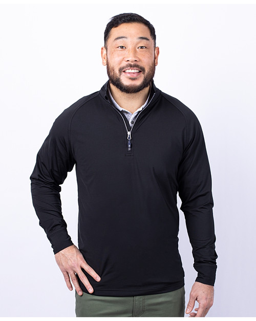Cutter & Buck Adapt Eco Knit Stretch Recycled Mens Quarter Zip Pullover