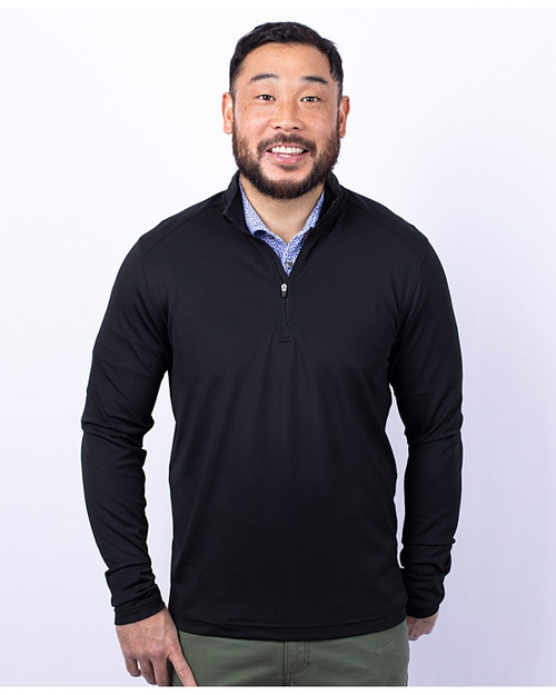 Cutter & Buck Virtue Eco Pique Recycled Quarter Zip Mens Pullover 