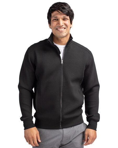 Cutter & Buck Roam Eco Recycled Full Zip Mens Big & Tall Jacket in Black