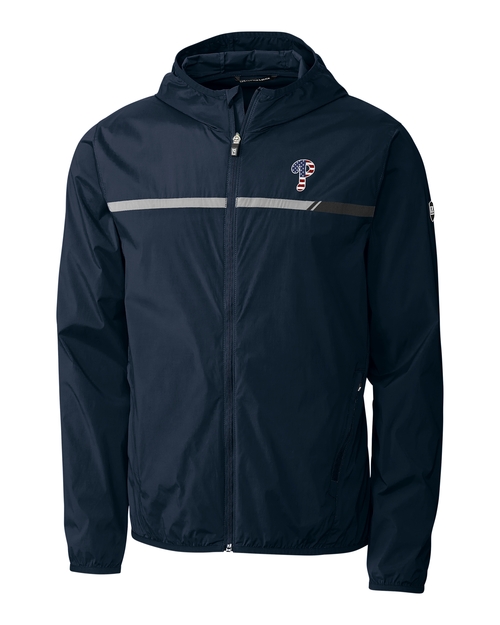 Mens Cutter and Buck Pillies Americana Windbreaker Jacket