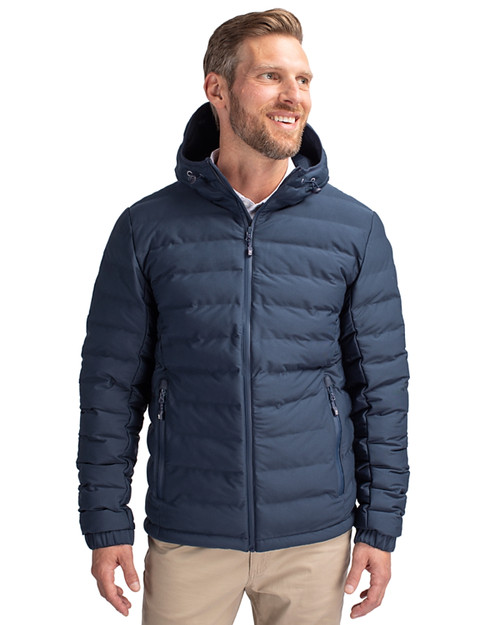Man wearing Cutter & Buck Mission Ridge Repreve® Eco Insulated Mens Puffer Jacket