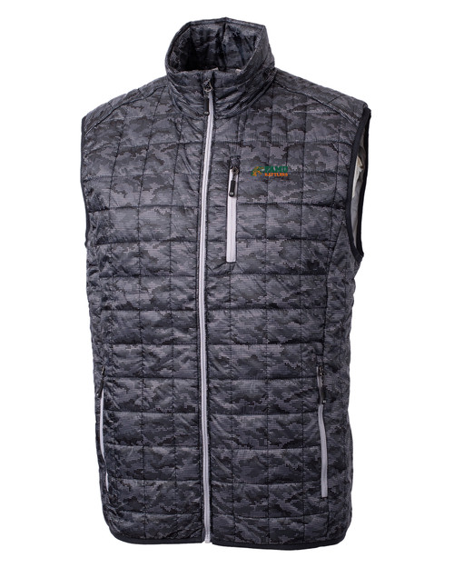 Florida A&M Rattlers Cutter & Buck Rainier PrimaLoft® Mens Eco Insulated Full Zip Printed Puffer Vest
