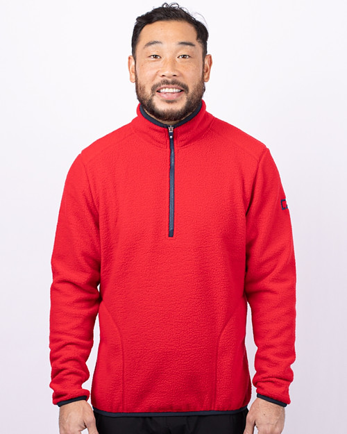 Cutter & Buck Cascade Eco Sherpa Fleece Mens Quarter Zip Jacket