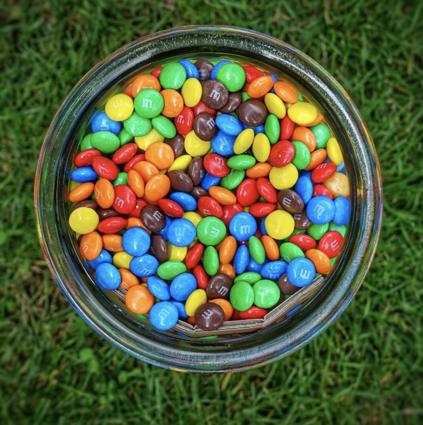 M&M's in a jar