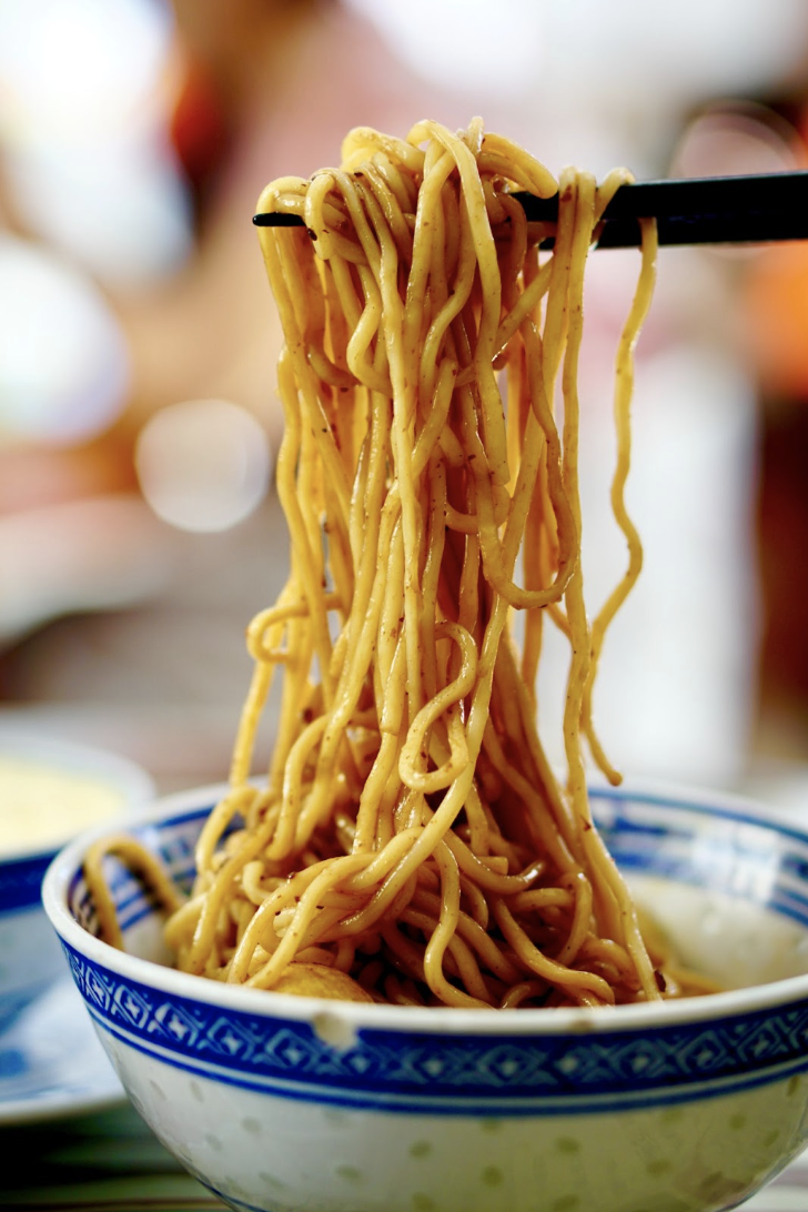 Noodles in a bowl