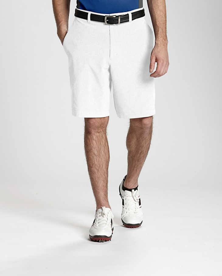 White Bainbridge Flat Front Mens Short