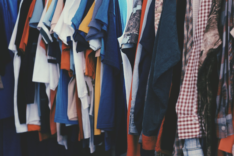 clothes on a clothing rack