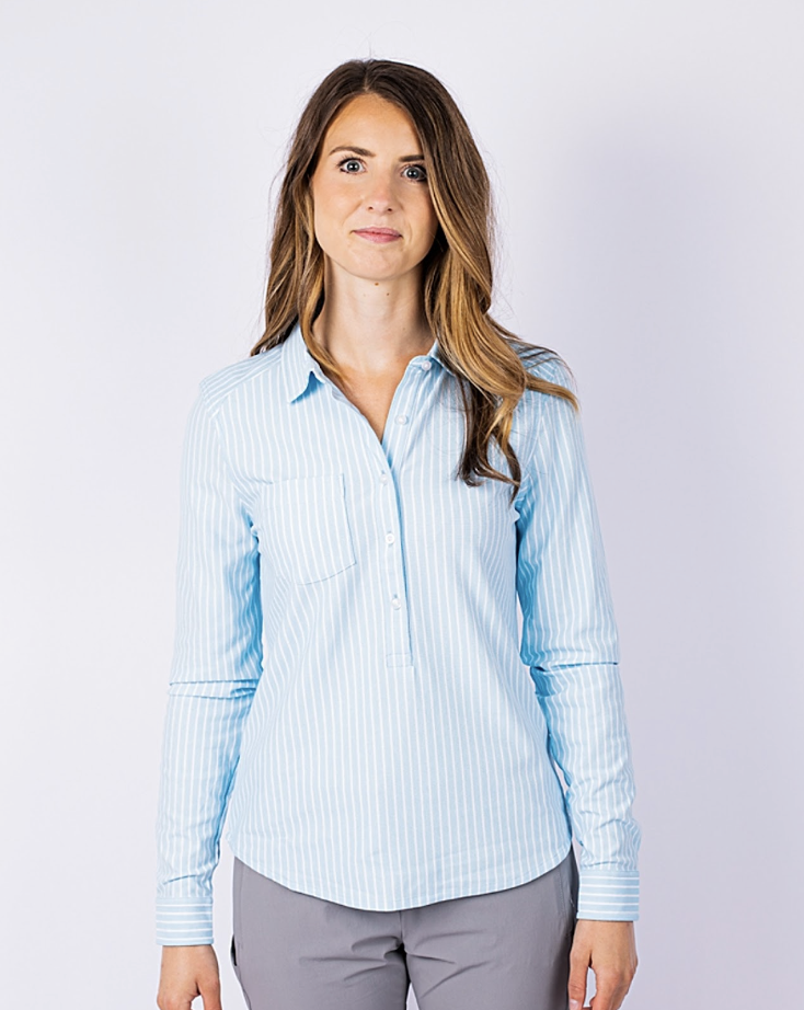 woman wearing dress shirt