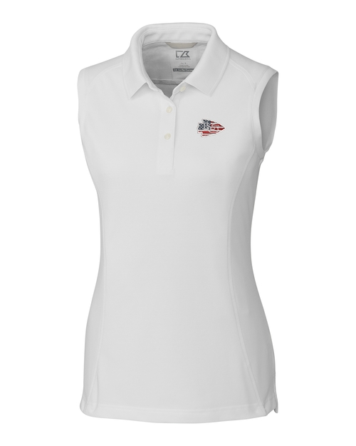 Kansas City Chiefs Americana Womens Advantage Polo Sleeveless