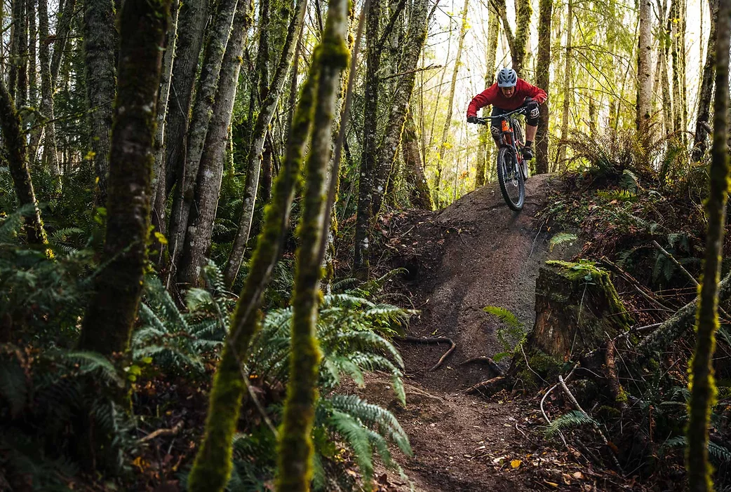 Person Biking on Galbraith Mountain