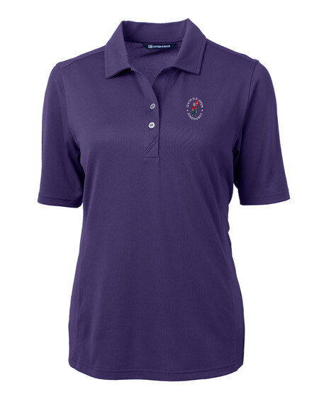 College Purple 2024 U.S. Open Cutter & Buck Virtue Eco Pique Recycled Womens Polo