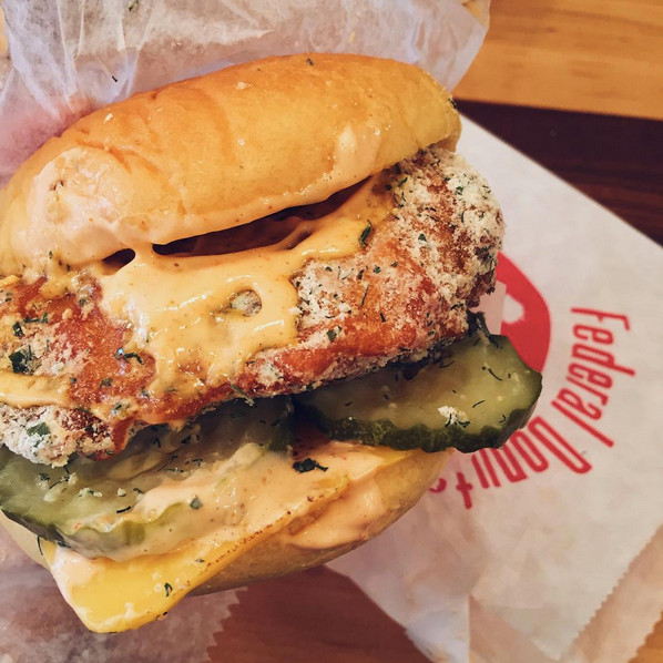 Federal Donuts Chicken Sandwich at Citizens Banks Park