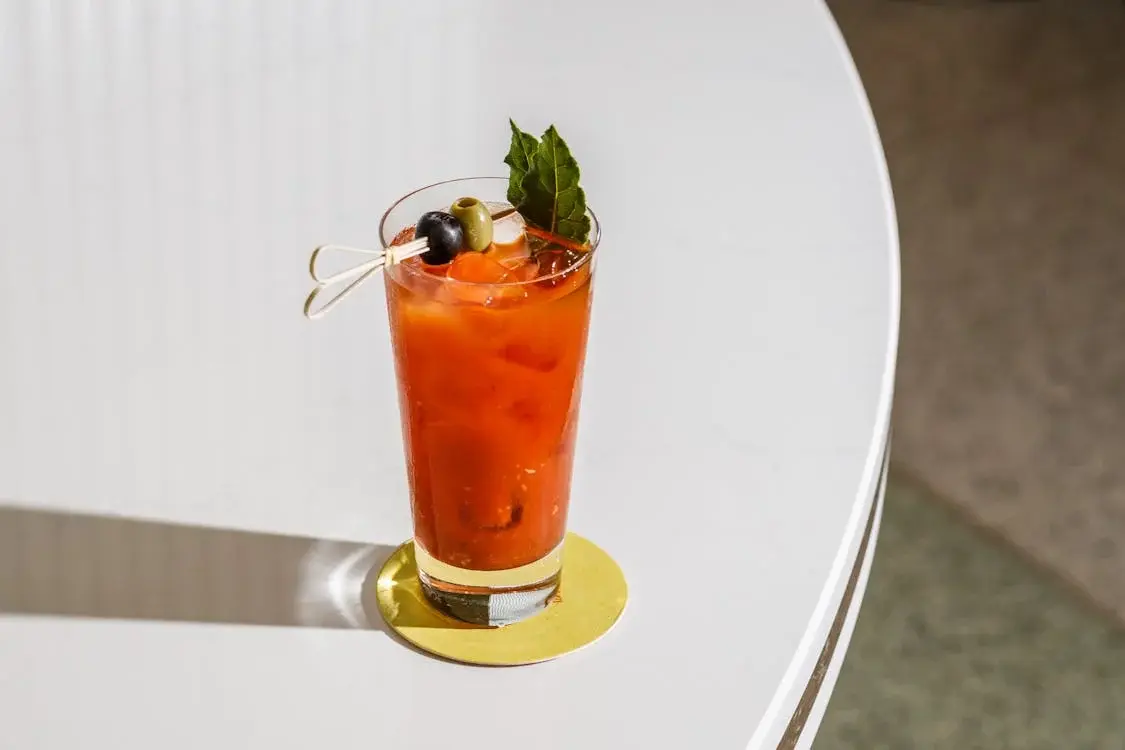 A bloody mary cocktail