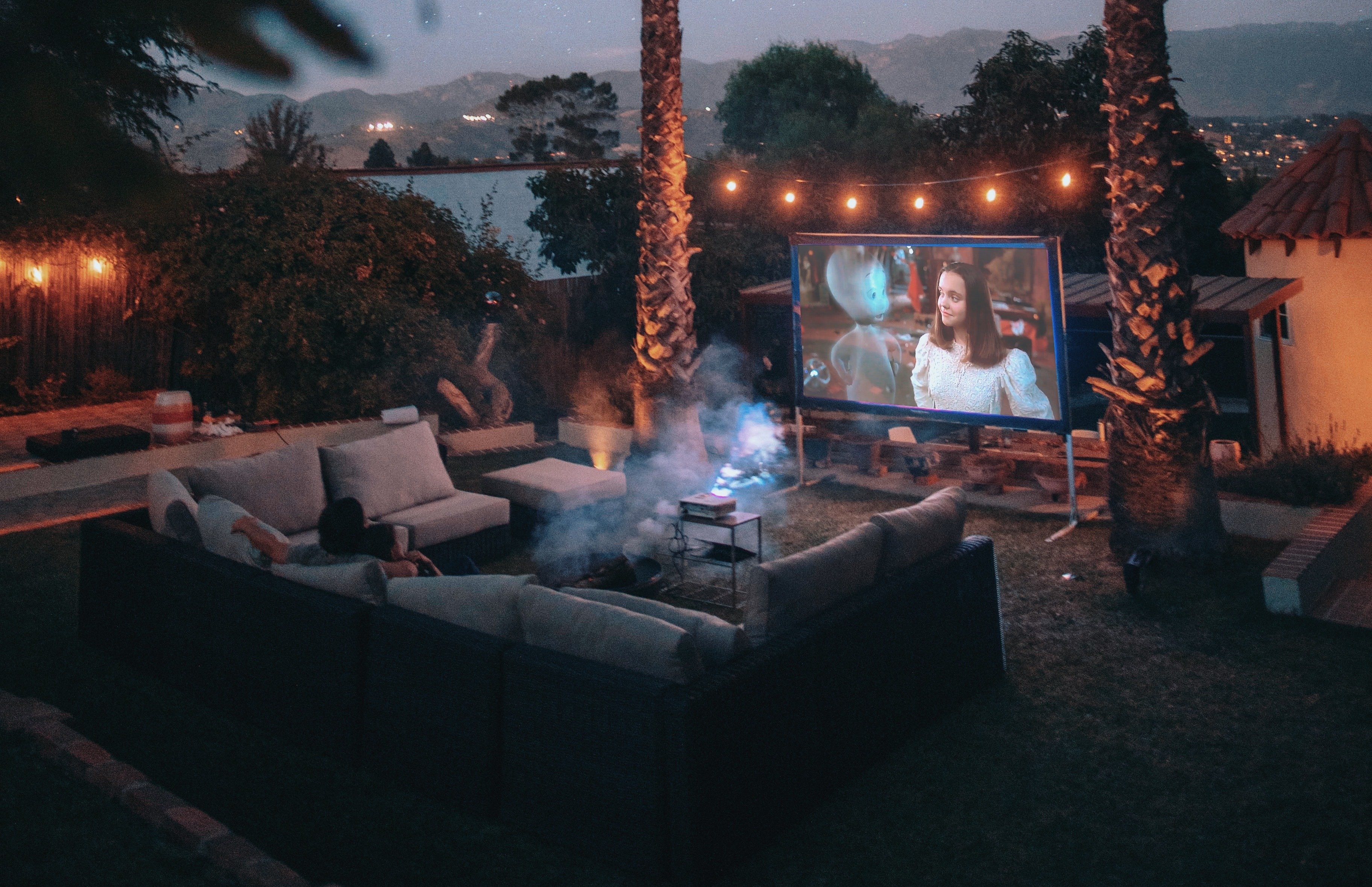 summer time outdoor movie night